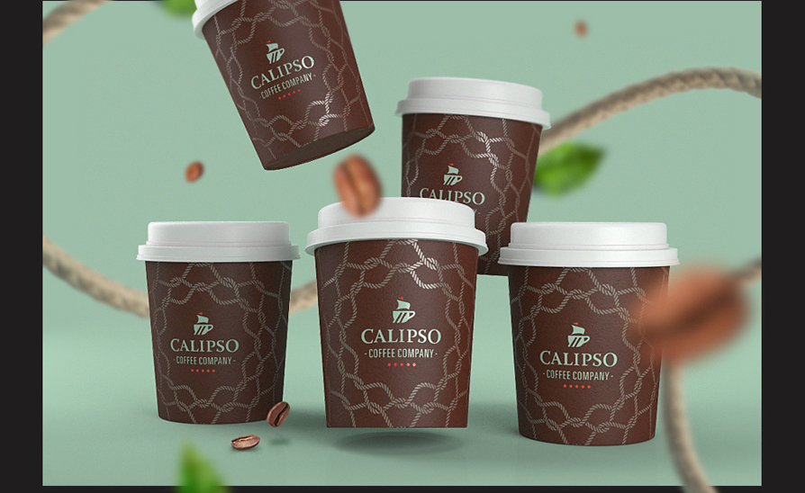 Разработка дизайна стаканчика кофе Calipso