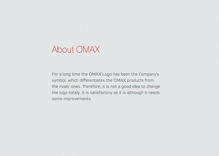Создание фирменного стиля компании OMAX