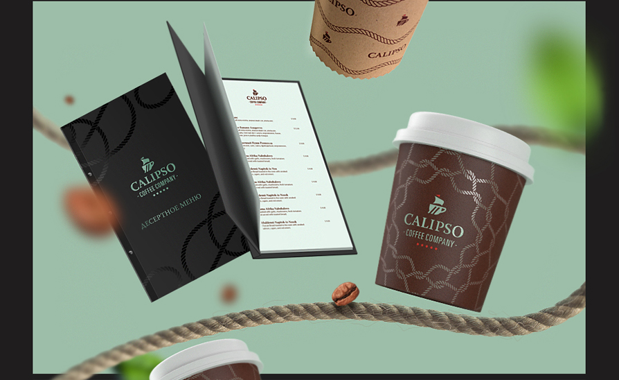 Разработка дизайна меню кофейни Calipso