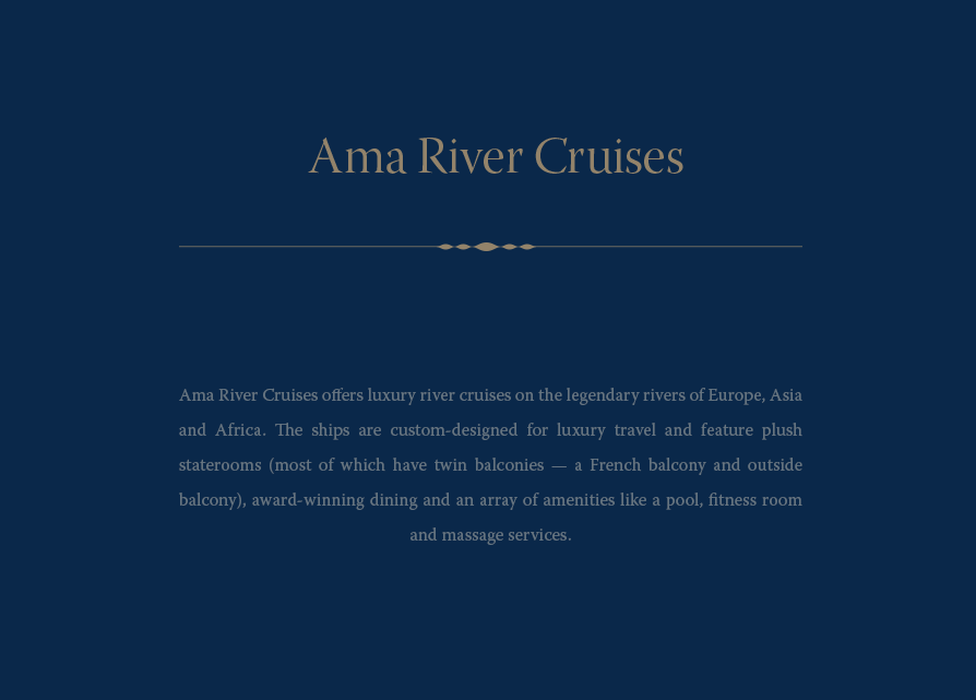 Фирменный стиль Ama River Cruises