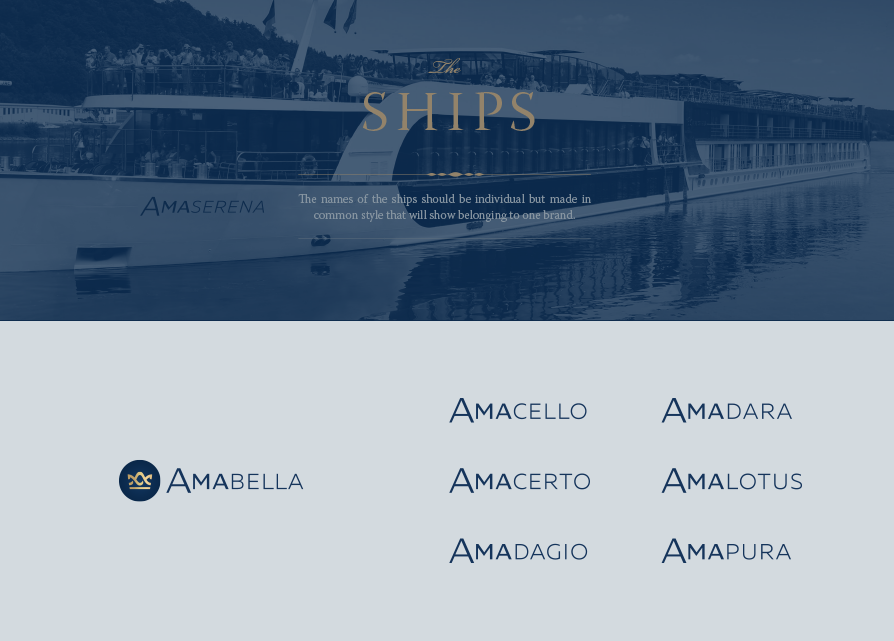 Подбор шрифта для Ama River Cruises